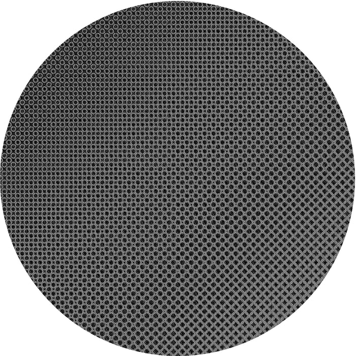 Square Patterned Charcoal Black Rug, pat2814gry