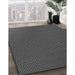 Machine Washable Transitional Charcoal Black Rug in a Family Room, wshpat2814gry