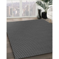 Patterned Charcoal Black Rug, pat2814gry