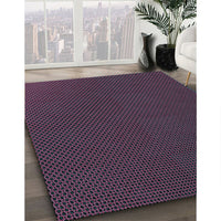 Patterned Purple Lily Purple Rug, pat2814lblu