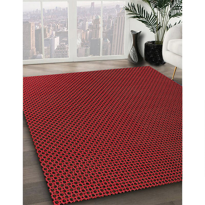 Machine Washable Transitional Night Red Rug in a Family Room, wshpat2814org