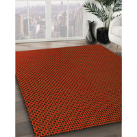 Patterned Red Brown Rug, pat2814yw