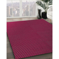 Patterned Maroon Purple Novelty Rug, pat2814