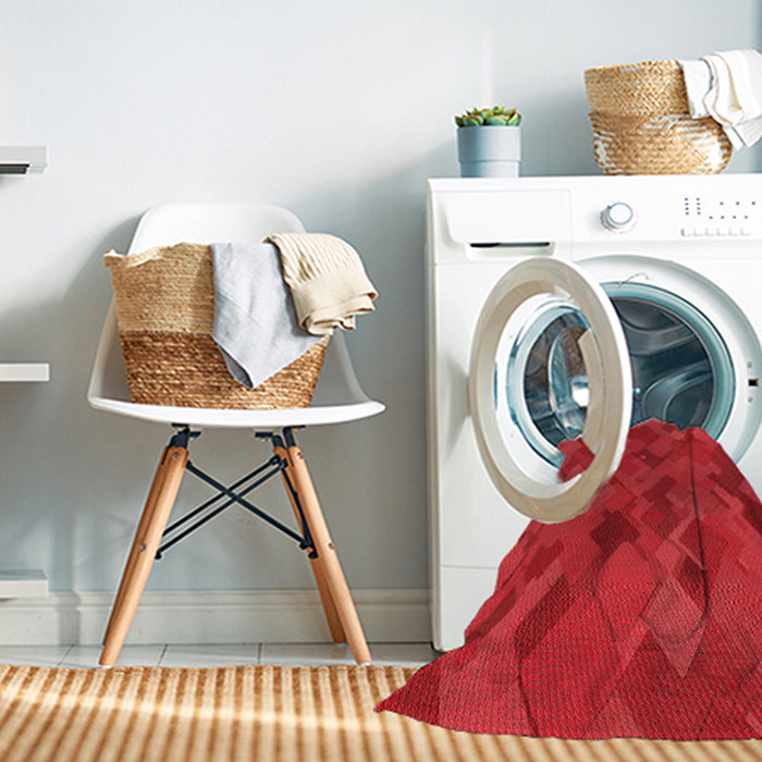 Machine Washable Transitional Red Rug in a Washing Machine, wshpat2815rd