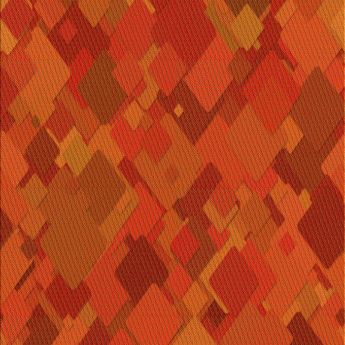 Patterned Orange Red Orange Rug, pat2815yw