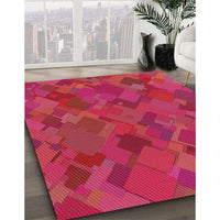 Patterned Pink Novelty Rug, pat2815