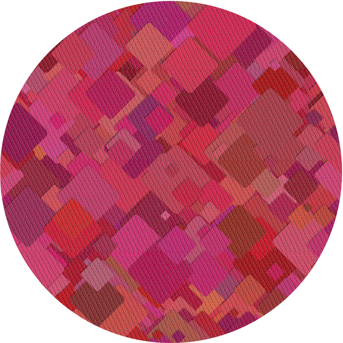 Sideview of Patterned Pink Novelty Rug, pat2815