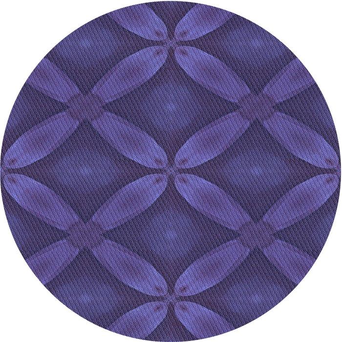 Square Patterned Purple Rug, pat2816blu