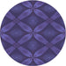 Square Patterned Purple Rug, pat2816blu