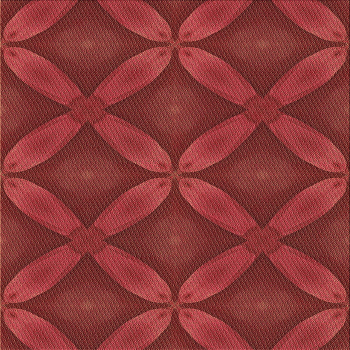 Round Machine Washable Transitional Red Rug, wshpat2816brn