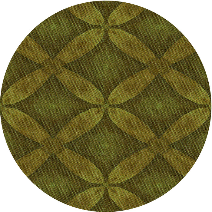 Square Patterned Olive Green Rug, pat2816grn
