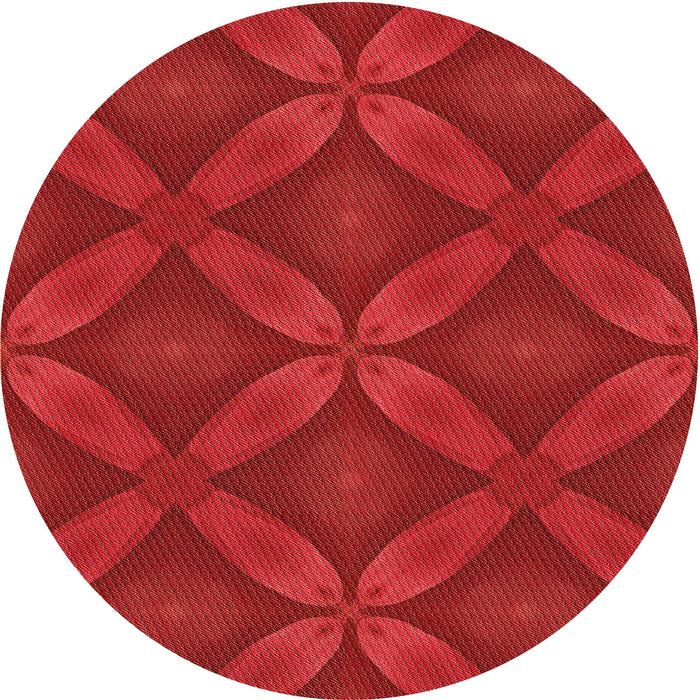 Square Patterned Red Rug, pat2816org