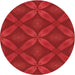 Square Patterned Red Rug, pat2816org