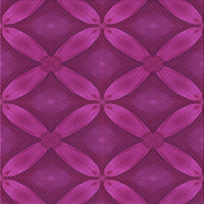 Round Machine Washable Transitional Neon Pink Rug, wshpat2816pur