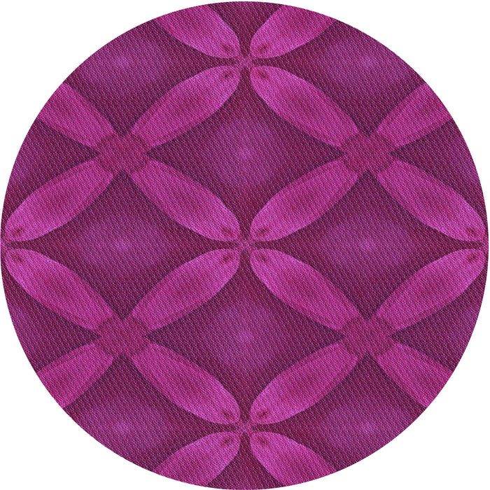 Square Patterned Neon Pink Rug, pat2816pur