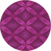 Square Patterned Neon Pink Rug, pat2816pur