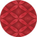 Square Patterned Red Rug, pat2816rd