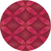 Square Machine Washable Transitional Pink Rug, wshpat2816