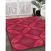 Machine Washable Transitional Pink Rug in a Family Room, wshpat2816