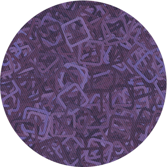 Square Patterned Plum Purple Rug, pat2817blu