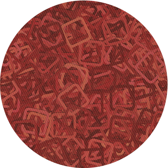 Square Machine Washable Transitional Red Rug in a Living Room, wshpat2817brn