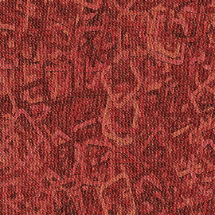 Patterned Red Rug, pat2817brn