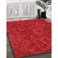 Patterned Red Rug, pat2817rd