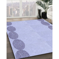 Patterned Blue Rug, pat2818blu