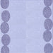 Round Patterned Blue Rug, pat2818blu