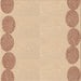 Round Patterned Khaki Gold Rug, pat2818brn