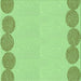 Round Patterned Pastel Green Rug, pat2818grn