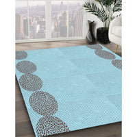 Patterned Koi Blue Rug, pat2818lblu