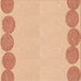 Round Patterned Pastel Orange Rug, pat2818org