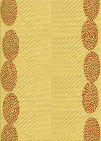Machine Washable Transitional Bold Yellow Rug, wshpat2818yw