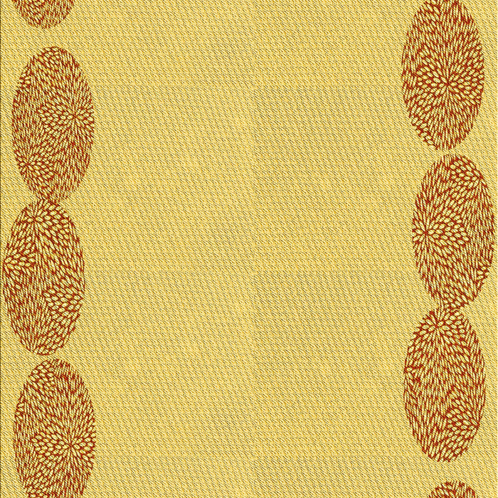 Machine Washable Transitional Bold Yellow Rug, wshpat2818yw