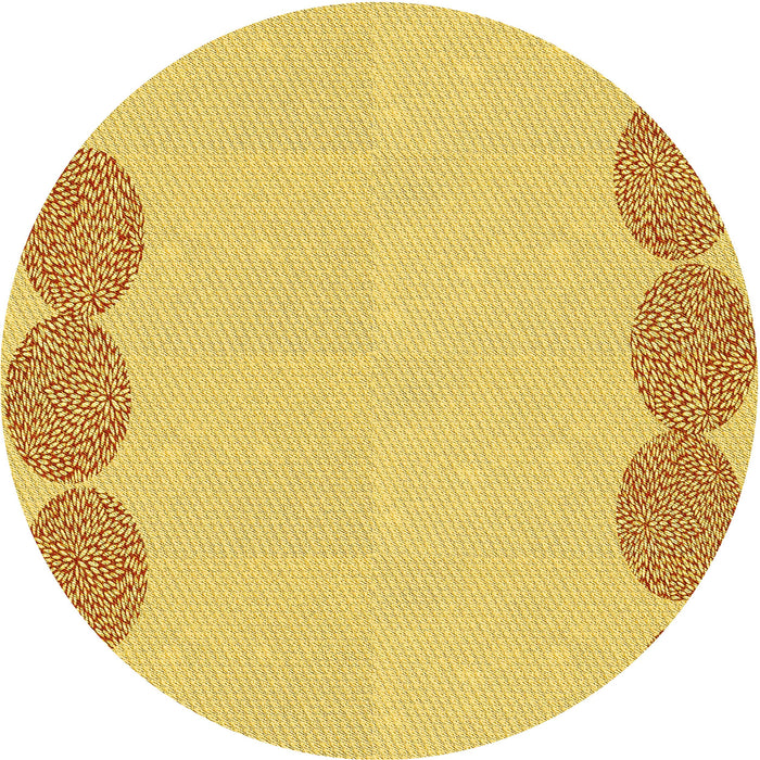 Square Patterned Bold Yellow Rug, pat2818yw