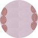 Square Machine Washable Transitional Blush Pink Rug, wshpat2818