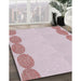 Machine Washable Transitional Blush Pink Rug in a Family Room, wshpat2818