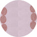 Sideview of Patterned Blush Pink Novelty Rug, pat2818