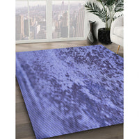Patterned Sky Blue Rug, pat2819blu