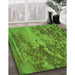 Machine Washable Transitional Green Rug in a Family Room, wshpat2819grn