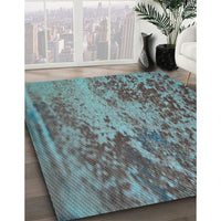 Patterned Gray Rug, pat2819lblu