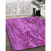 Machine Washable Transitional Bright Neon Pink Purple Rug in a Family Room, wshpat2819pur