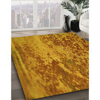 Patterned Mahogany Brown Rug, pat2819yw