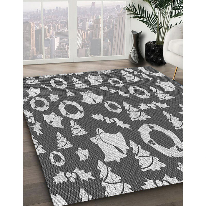 Machine Washable Transitional Cloud Gray Rug in a Family Room, wshpat282gry