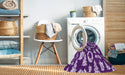 Machine Washable Transitional Bright Purple Rug in a Washing Machine, wshpat282pur