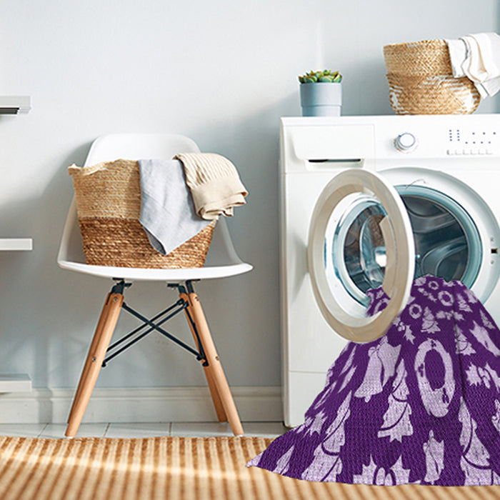 Machine Washable Transitional Bright Purple Rug in a Washing Machine, wshpat282pur