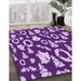 Machine Washable Transitional Bright Purple Rug in a Family Room, wshpat282pur