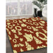 Machine Washable Transitional Orange Rug in a Family Room, wshpat282yw