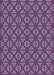 Machine Washable Transitional Lilac Purple Rug, wshpat2820blu